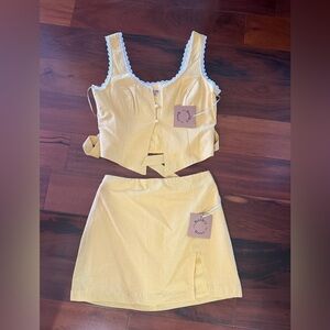 Chic Yellow Skirt Set by Rolling Acres
